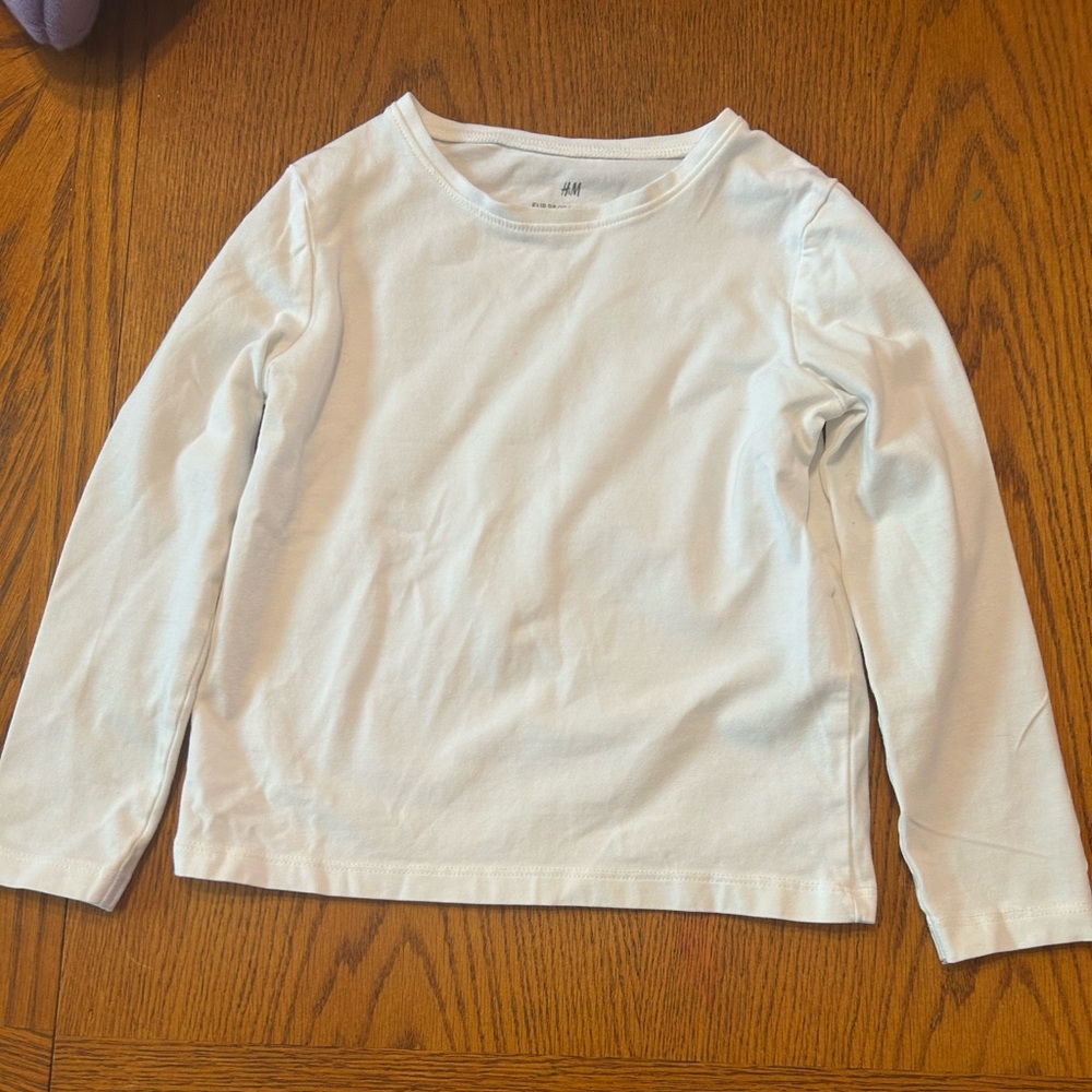 H&M Kids White Long Sleeve Tee